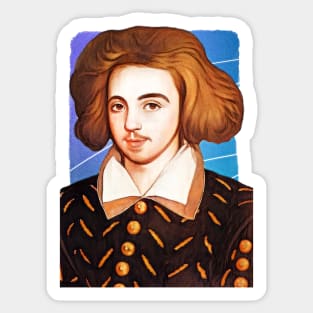 English Playwright Christopher Marlowe illustration Sticker